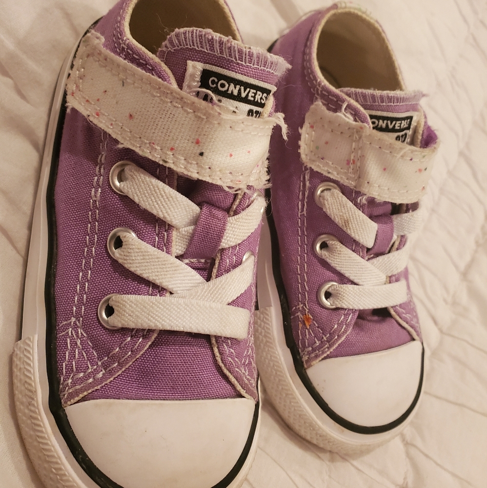 CONVERSE- Purple *Sprinkle* Toddler Girl Size 6